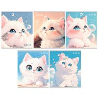 Тетрадь 48л. (клетка) ЭКСМО "Cute Fluffy" ТК489656 мел.карт.,мат.лам.с эфф."мокрый шёлк"