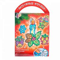 Краски витражные ЛУЧ  6цв. "Рождественское настроение" 31С 2059-08 с трафаретом