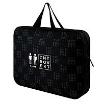 Сумка-планшет А4+ ФЕНИКС "Фразы с характером" 72396 с расш.7см,1отд.,на молн.,водоотт.ткань