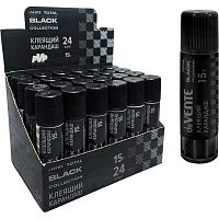Клей-карандаш 15гр. deVENTE "Total black" 4042503 PVP основа,быстросохн.,чёрный