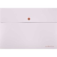 Папка-конверт на кнопке А4 deVENTE "Esthetics" 3072516 лаванд.-пепельн.,пластик.,350мкм,"soft-touch"