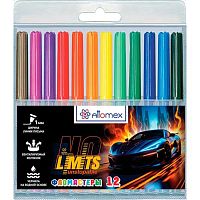 Фломастеры 12цв. ATTOMEX "No Limits" 5081620 вент.колп.,пластик.блист.