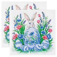 Салфетка бум. Bouquet Home "Кролик с пасхальным яйцом" 25271 (20шт),3-х сл.,33*33см