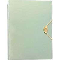 Папка 4 кольца 25мм deVENTE А5 3081512 биндер,мятная,н/прозр.,полипроп.,1000мкм,25вклад.,4карм.