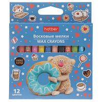 Мелки восковые 12цв. ХАТ "Кофейные коты" 092084 кругл.,9мм,к/к.,е/подвес