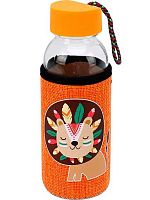 Бутылка д/воды 300мл Миленд "Львёнок" УД-7539 оранжевая,в чехле
