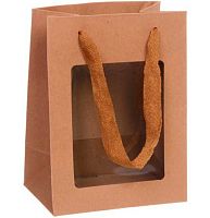 Пакет д/цветов "Искренний подарок" 15*10*20см,коричневый 775-1004