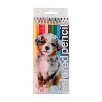 Карандаши 12цв. BV CuteFriends "Щеночек" 30-0046/01 шестигр.,гриф.3мм,PET-короб.