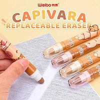 Ластик-карандаш WEIBO "Capybara" WB-3523 PVC,пластик.футл.,асс.