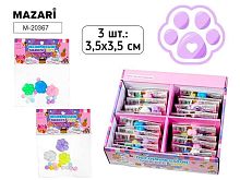 Игрушка-антистресс MAZARI "Лапки" 3.5*3.5см (3шт) M-20367