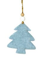 Подвесное украшение НГ ФЕНИКС "Мягкая голубая ёлочка" 82627 полиэстер,9*2*8,5см