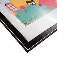 Фоторамка пластик 15*21см Акварель чёрный,ширина багета-14мм