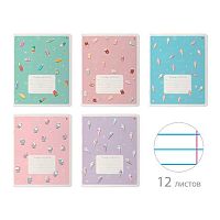 Тетрадь 12л. (линейка) АЛЬТ "Эскимошки" 7-12-1112/2 обл.мел.карт.,выб.уф-лак,конгр.,асс.