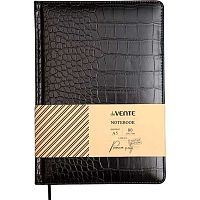 Записная книжка А5  80л. deVENTE "Belcanto" 2251517 кож.зам.,чёрн.,клетка,крем.бум.,поролон