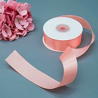 Лента 2,5см*22,85м атласная чайная роза Микрос ч37756