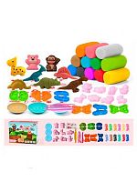 Набор д/лепки Рыжий кот "Динозавры и животные" НЛ-0171(12цв.пластилин+22предм.)