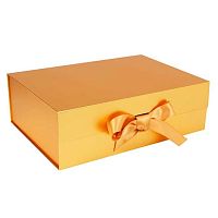 Коробка подар. КОКОС "Бантик" 253943 золото (20*28*9см)