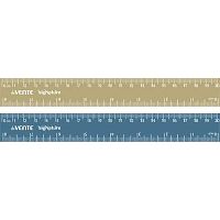 Линейка 20см deVENTE "sigNATURE" 5091535 сумеречный синий,оливковый,пластик.