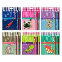 Карандаши пластик. 24цв. BV "Funcolor" 30-0062 трёхгр.корп.,к/к