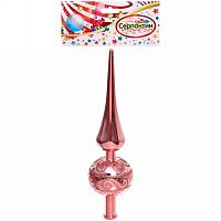 Игрушка ел. "Верхушка Волшебный узор" розовое золото 23см 201-1898