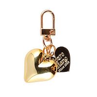 Брелок КОКОС "Golden heart" 6см 261409 акрил/металл,золотой