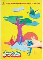 Бумага цв. двухстор. А4 16л. 8цв. Каляка-Маляка БЦДКМ16 в папке