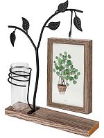 Фоторамка 10*15см Миленд "Свежесть" ФР-7432 чёрная,дерево,металл,стекло