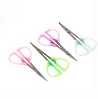 Ножницы маникюрные "Ultramarine" 577-009 д/кутикулы,загнутые,пласт.ручки