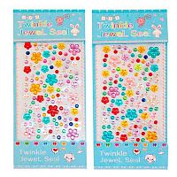 Наклейка декор. стразы  9*15 "Цветы" Р22072-9 Ткн1008-3