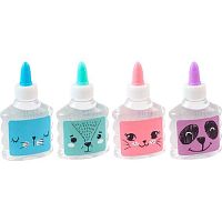 Клей канцелярский 100гр. deVENTE "100% Cute" 4040104 пластик.бут.с апплик.