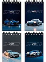 Блокнот А7  40л. Проф-Пресс спираль "Красивые автомобили-8" Б40-9321 мел.карт.,клетка