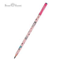 Карандаш ч/гр. пластик. BV FunGraphix "Кошка" 21-0073/08 HB,трёхгр.корп.