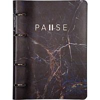 Тетрадь на кольцах  80л. (клетка) deVENTE "Пауза" 2057534 слим,кож.зам,смен.блок