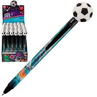 Ручка детск. авт. гелевая КОКОС MRESSION "Футбол" 252401 синяя,0,5мм,игольч.