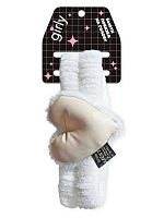 Повязка на голову АЛЕФ GIRLY "Плюшевое сердечко" 180-003-02 белая