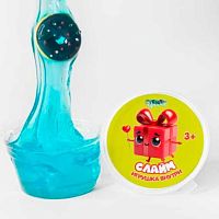 Лизун Слайм "Стекло" с игрушкой,бирюзовый 50гр. 00-00512597