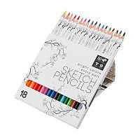 Карандаши 18цв. BV "Sketch&Art" 30-0151 трёхгр.,гриф.3мм,к/к