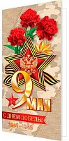0.2-01-10551 Открытка 9 Мая С Днём Победы! (б/т,евро,РФ,фольга) (МО)