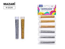 Блёстки декор. MAZARI M-20240 2цв. (6шт*4,5гр.) в пластик.тубах,ОПП-уп.,е/подвес