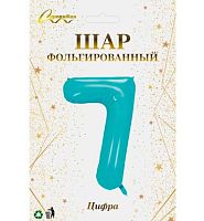 Шары возд. Цифра "7" голубой 574-364 фольга,81см