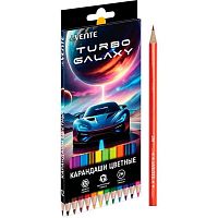 Карандаши 12цв. deVENTE "Turbo Galaxy" 5022620 шестигр.,2М,гриф.2,8мм,к/к