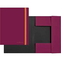 Папка на резинке А4 deVENTE "Esthetics" 3070503 бургунди,полипр.,600мкм,"soft-touch",вертик.резинка