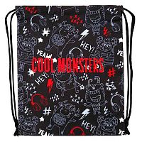 Сумка д/обуви КОКОС 36*44см "Cool Monsters" 214538 черный,полиэстер,1отд.