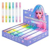 Маркер текст. ФЕНИКС "Сияющая красота" 72274 (голуб.,жёлт.,зел.,оранж.,роз.,сирен.) с глит.,двуст.