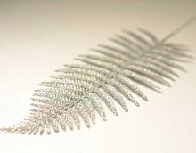 Ветка-лист папоротника широкий мерцающий серебряный ФРФ 4.220 (1010237)