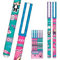 Ручка гелевая "Пиши-Стирай" deVENTE "NicoNico:-)" 5051369 синяя,0,5мм,с ласт.,корп.асс.