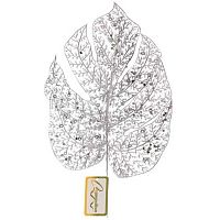 Ветка декоративная "Сказочный папоротник. Серебро" 40см 201-2970