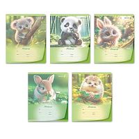 Тетрадь 24л. (линейка) СВЕТОЧ пластик.обл. "Ребятам о зверятах" Т191 (01465)