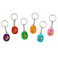 Брелок Символ года 2022 "Тигр" золото 4см пластик Р621-4 Р519-14 Кбр414 (набор 12шт)