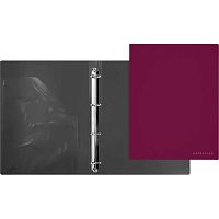Папка 4 кольца 30мм deVENTE А5 "Esthetics" 3081517 бургунди,"soft-touch",полипр.,1000мкм
